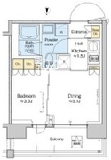 プラウドフラット西蒲田 806 間取り図