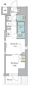 ブリリアイスト門前仲町 501 間取り図