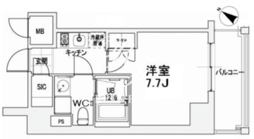 エスティメゾン王子 503 間取り図