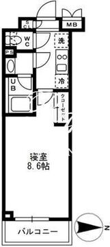 レジディア亀戸 609 間取り図