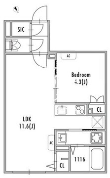 グランパセオ中野4 101 間取り図