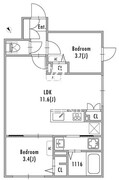 グランパセオ中野4 301 間取り図