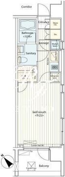 カスタリア大塚 803 間取り図