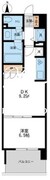 レジディア南千住 706 間取り図