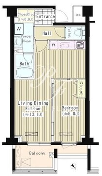 プライムアーバン東中野コート 412 間取り図
