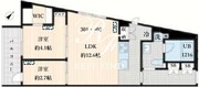 フレア島津山 401 間取り図