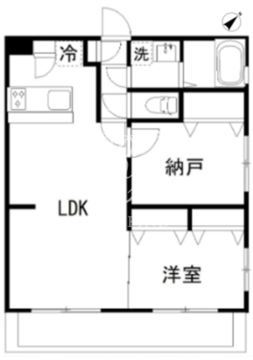 カルディア中央 202 間取り図