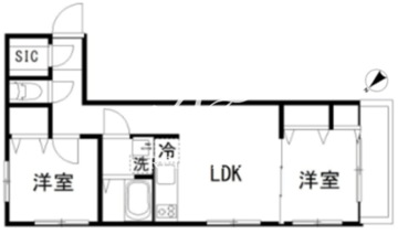カルディア中央 304 間取り図