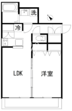 カルディア中央 303 間取り図