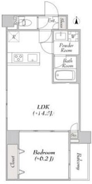 ルミーク大山 404 間取り図