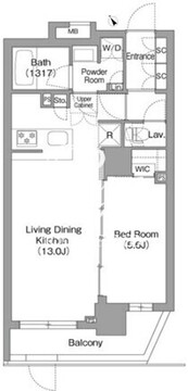 コンフォリア中葛西 206 間取り図