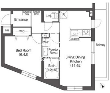 アイフラット方南町 401 間取り図