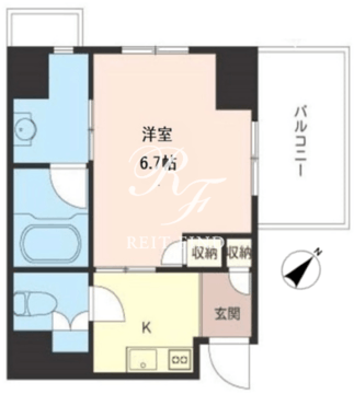 オーキッドレジデンス品川 611 間取り図