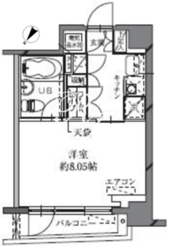 HF八丁堀レジデンス2 505 間取り図