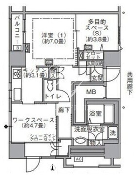 東雲キャナルコートCODAN 19-201 間取り図