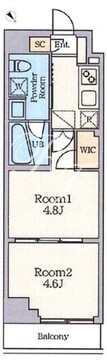 クレストコート南長崎 206 間取り図