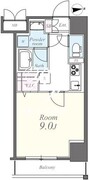 コンパル汐留 302 間取り図