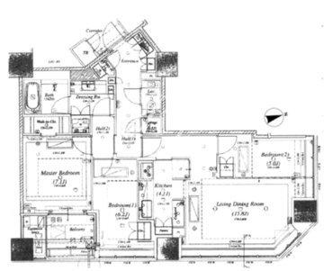 ブリリア一番町 304 間取り図