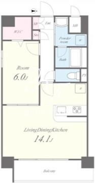ウェルスコート錦糸町 501 間取り図