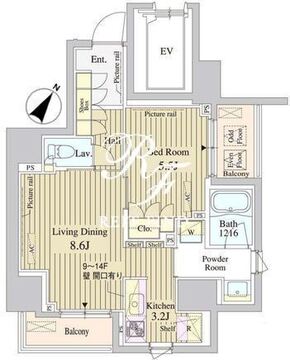 セレサ日本橋堀留町 501 間取り図