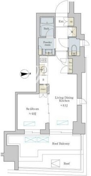 ブリリアイスト町屋 1205 間取り図