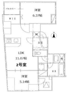 エスレジデンス日本橋浜町 1202 間取り図