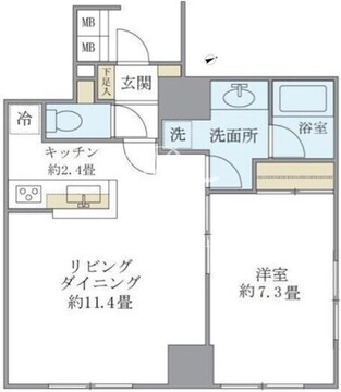 KDXレジデンス秋葉原 101 間取り図