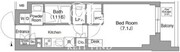 コンフォリア・リヴ大崎 603 間取り図