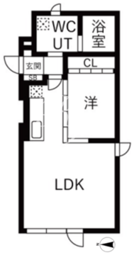 シエル中野坂上 201 間取り図