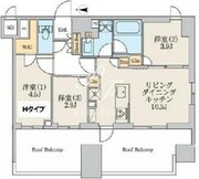 クレストコート北千住レジデンス 1102 間取り図