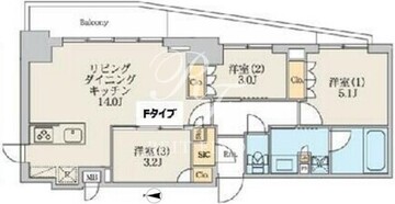 クレストコート北千住レジデンス 1103 間取り図