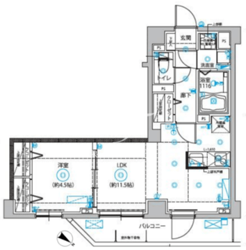 ディップス西新井 302 間取り図