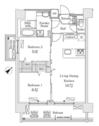 リッジ豊洲 1007 間取り図