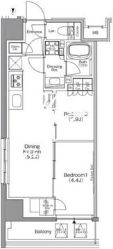 ザ・パークハビオ本所吾妻橋 203 間取り図