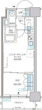パークアクシス池袋イースト 1106 間取り図
