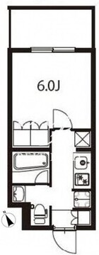 アジールコート東大井 413 間取り図
