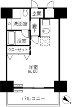 レジディア麻布十番2 102 間取り図