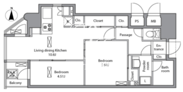 レジディア入谷 805 間取り図