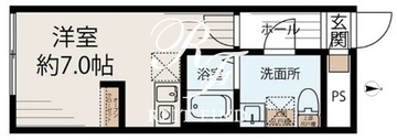 フラット富久町 302 間取り図