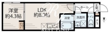 フラット富久町 203 間取り図