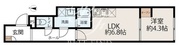 フラット富久町 106 間取り図