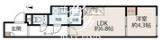 フラット富久町 306 間取り図