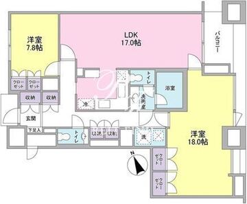 愛宕ビューアパートメント 1505 間取り図