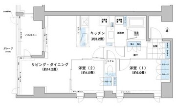 ガーデニエール砧レジデンス 914 間取り図