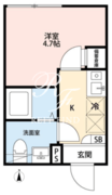シエル上北沢 203 間取り図