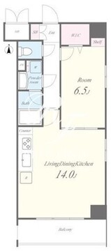 N’sパークレジデンス高田馬場 205 間取り図