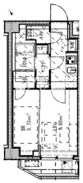 ジェノヴィア北千住 701 間取り図