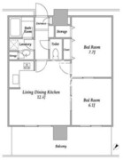 プラザタワー勝どき 3915 間取り図