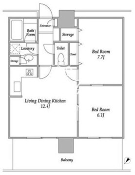 プラザタワー勝どき 3915 間取り図