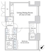 プラティーヌ西新宿 206 間取り図